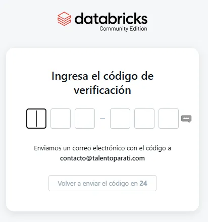 Databricks Community Edition Sign Up Verification